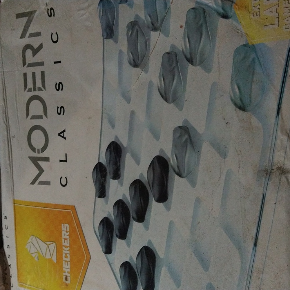 Modern classics glass checkers .